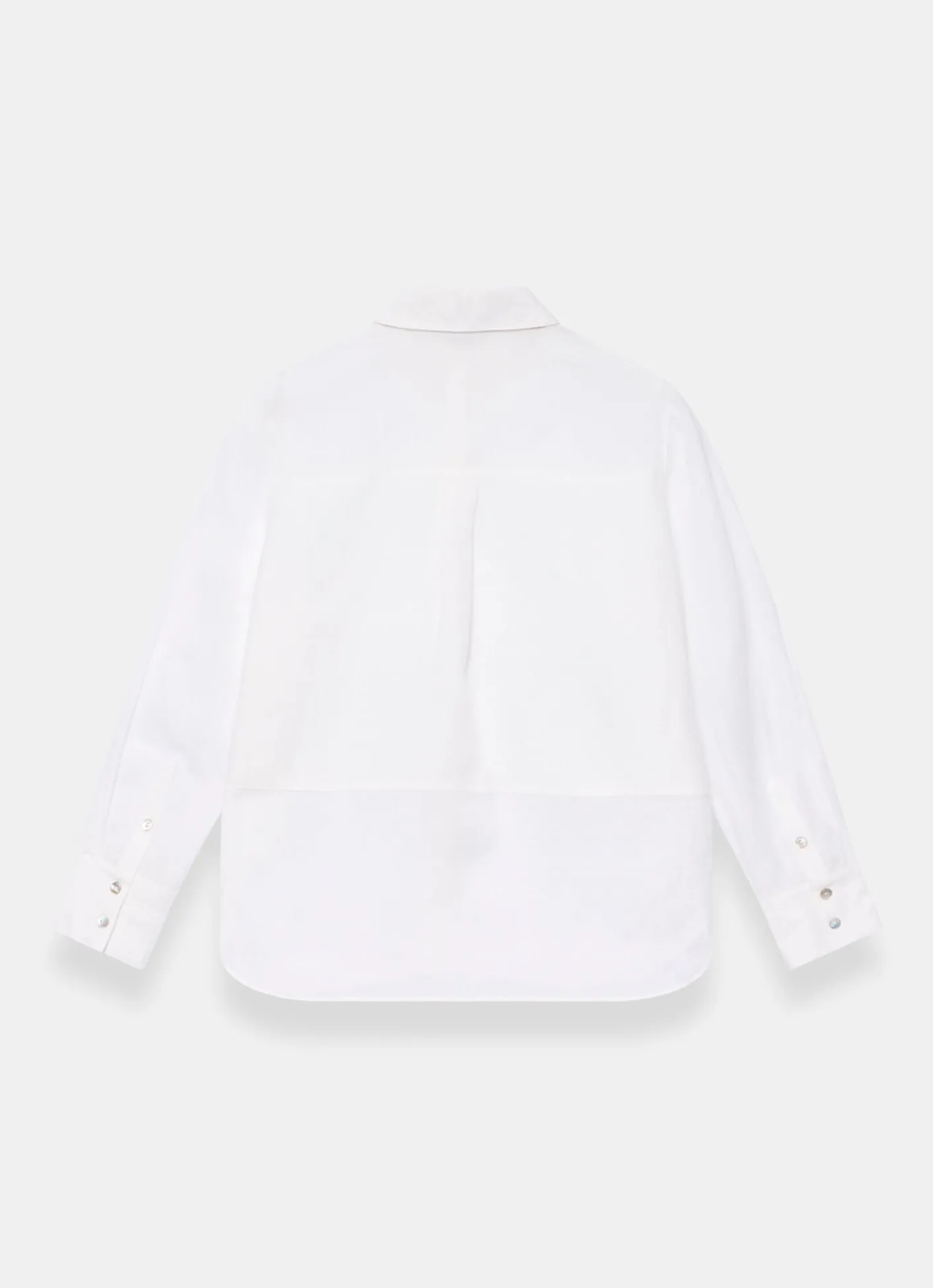 Online White Linen Blend Shirt Shirts & Blouses|All Tops