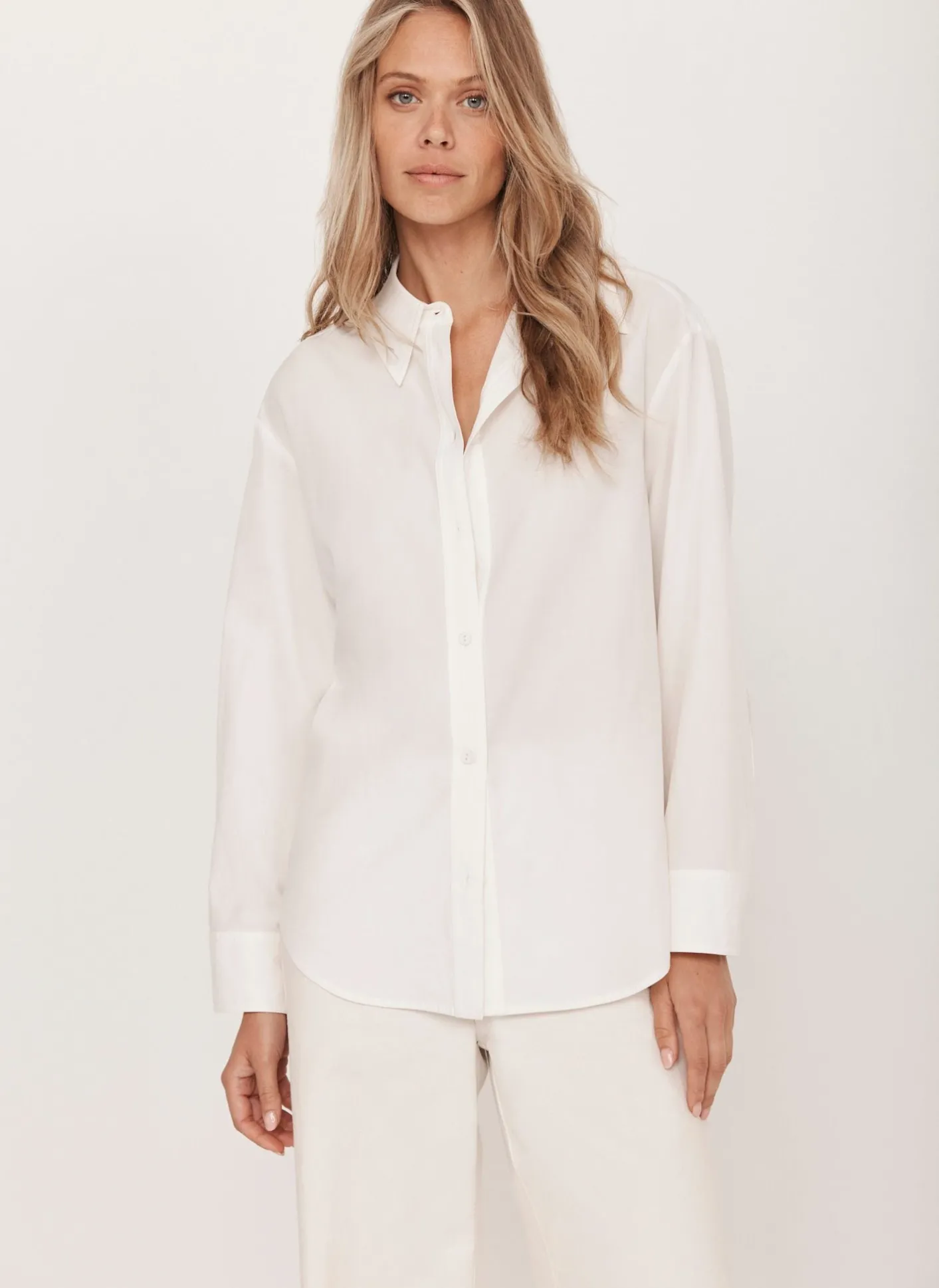 Outlet White Oversized Tailored Shirt Shirts & Blouses