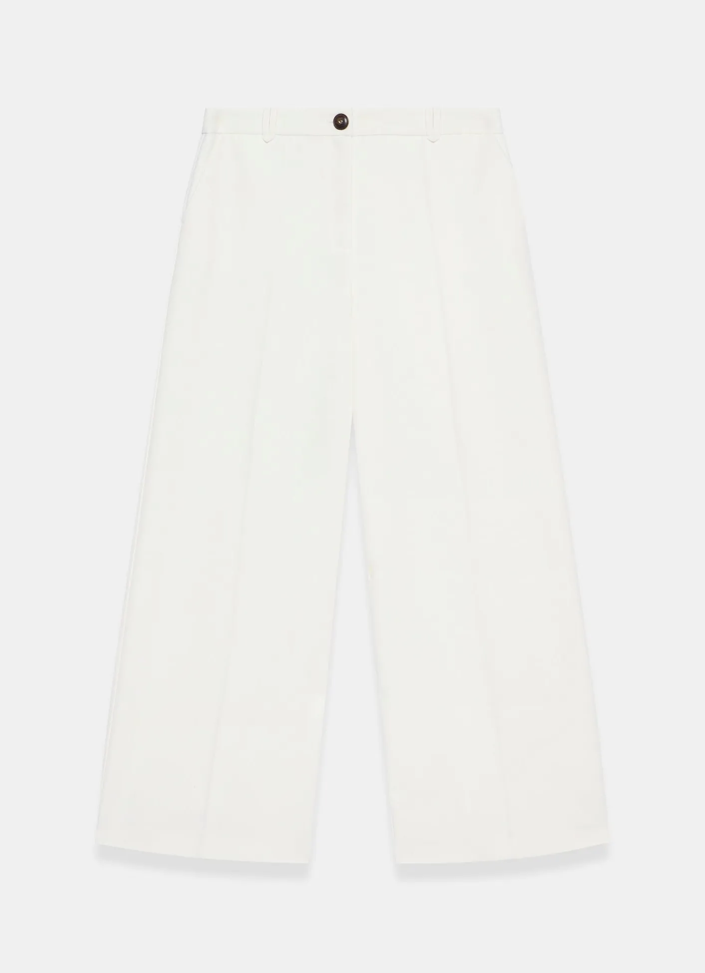New White Pleated Wide Leg Trousers Wide Leg Trousers|Trousers