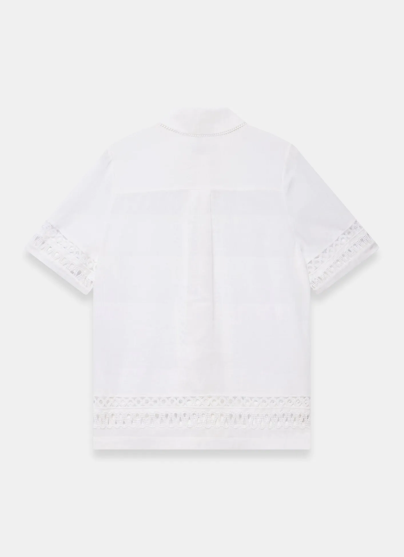 Clearance White Ramie Resort Shirt Shirts & Blouses|All Tops