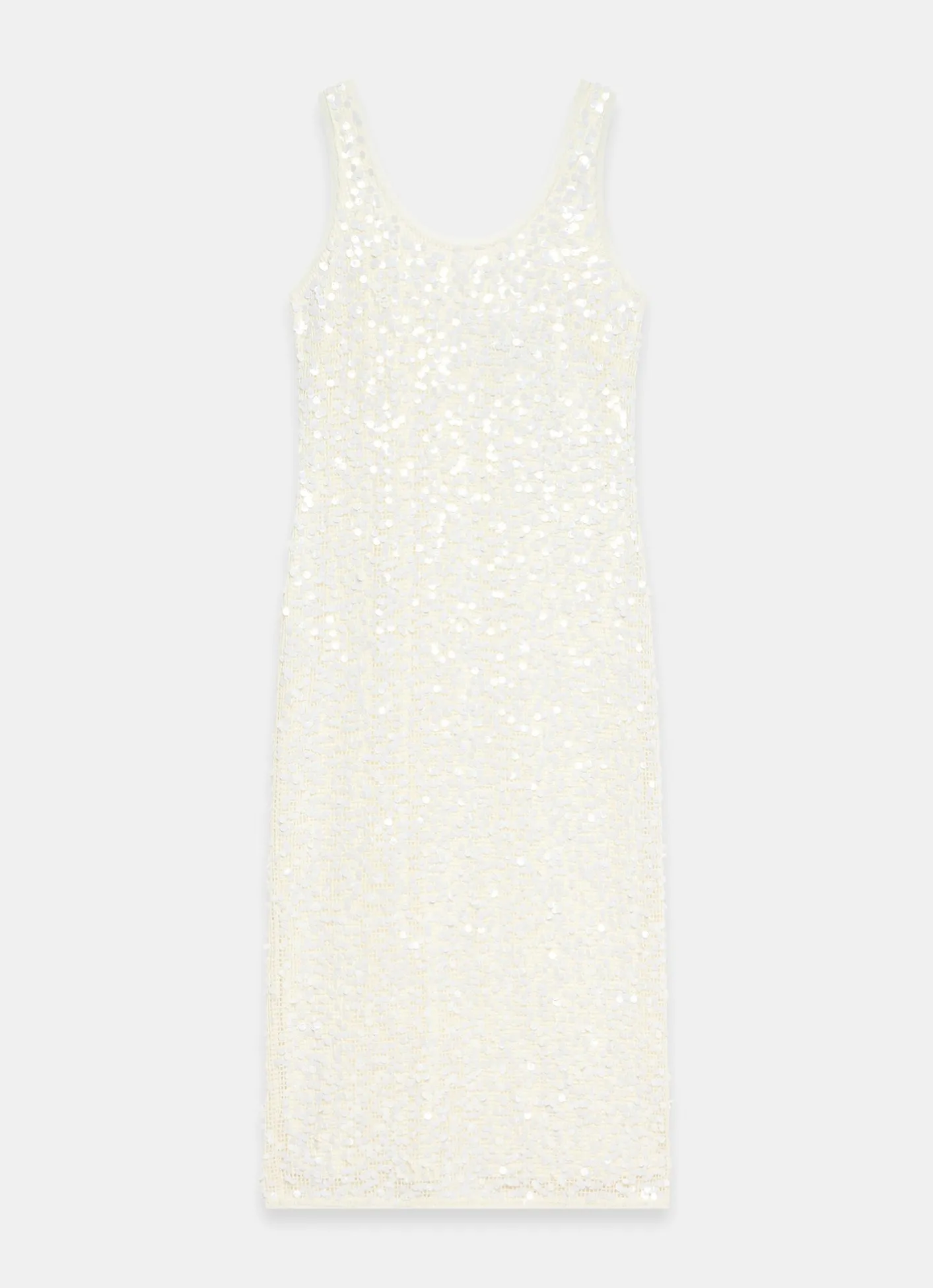 Discount White Sequin Mesh Midi Dress Summer Dresses|Midi Dresses