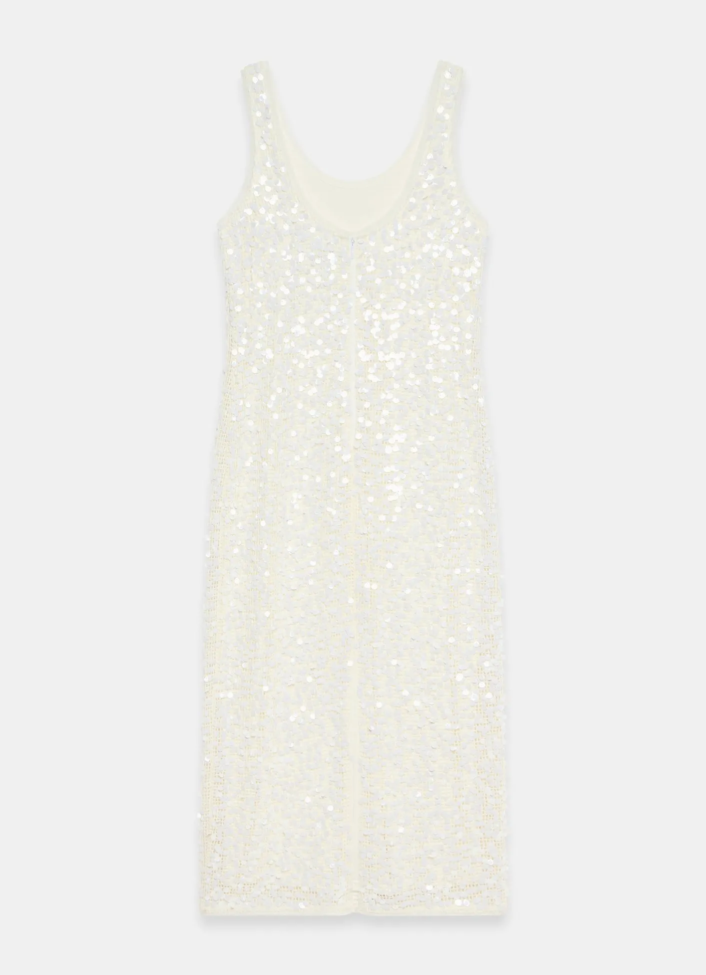 Discount White Sequin Mesh Midi Dress Summer Dresses|Midi Dresses