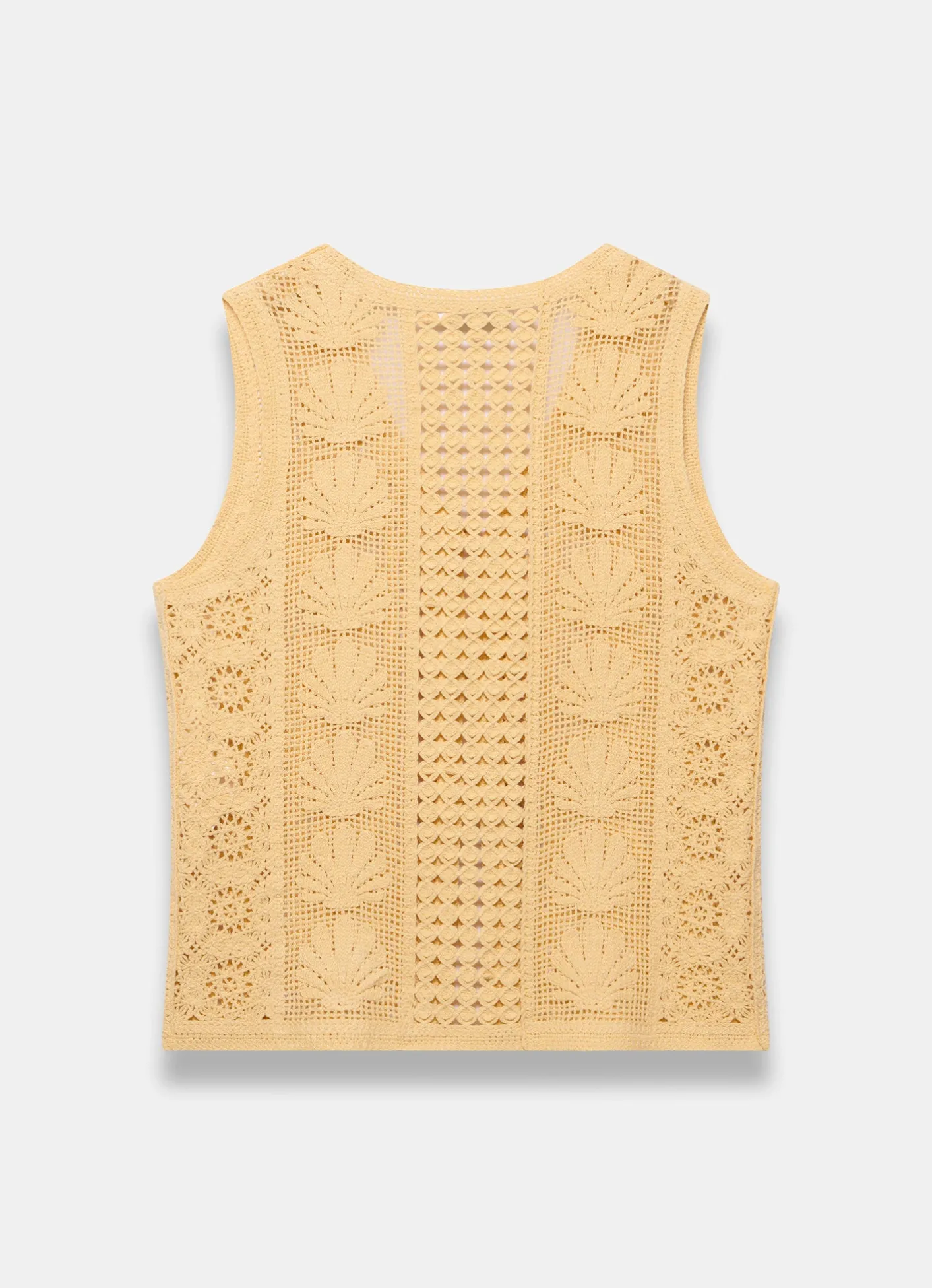 Hot Crochet Shell Tie Front Top All Tops|Tops