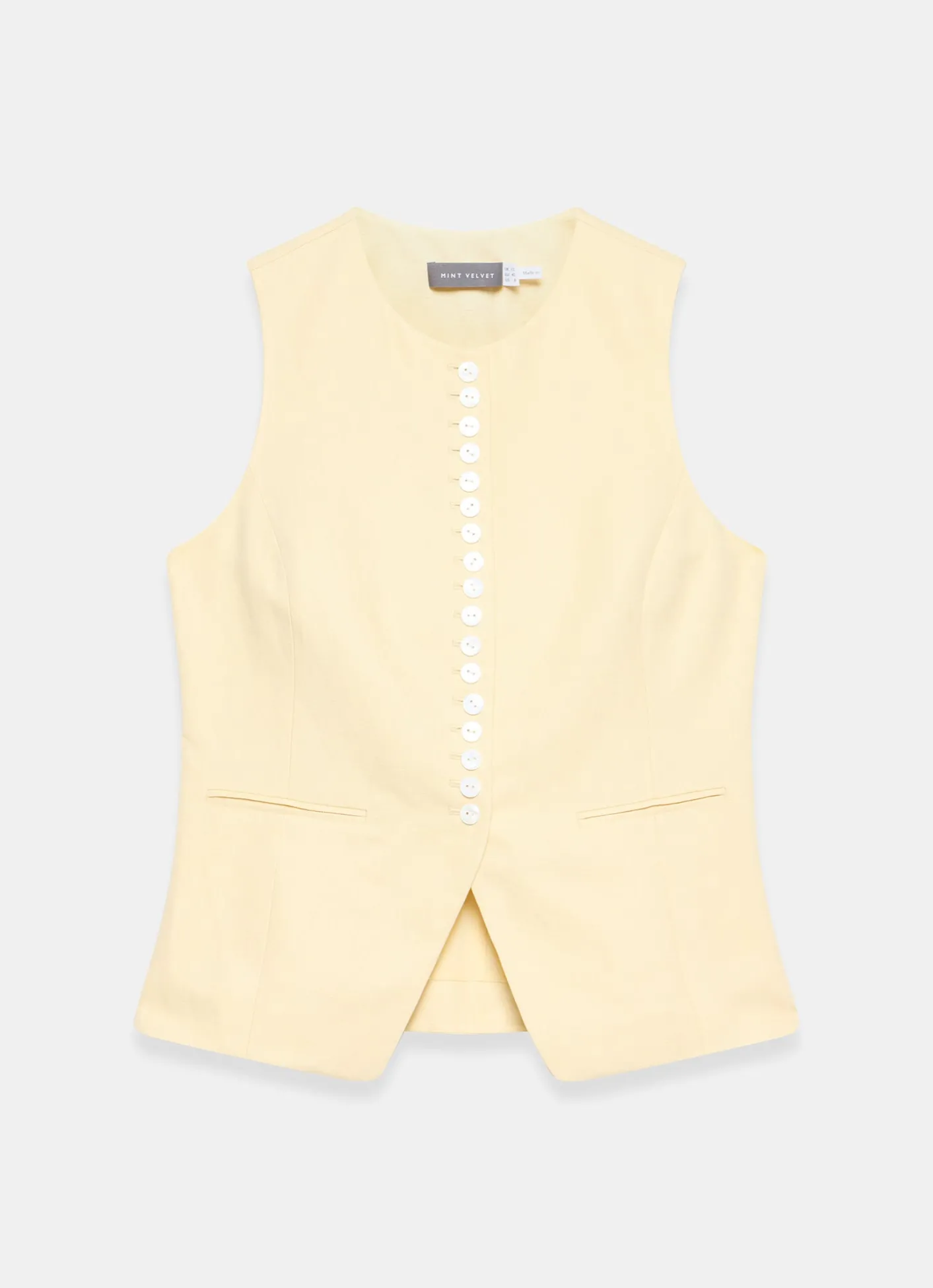 Linen Blend Longline Waistcoat Waistcoats