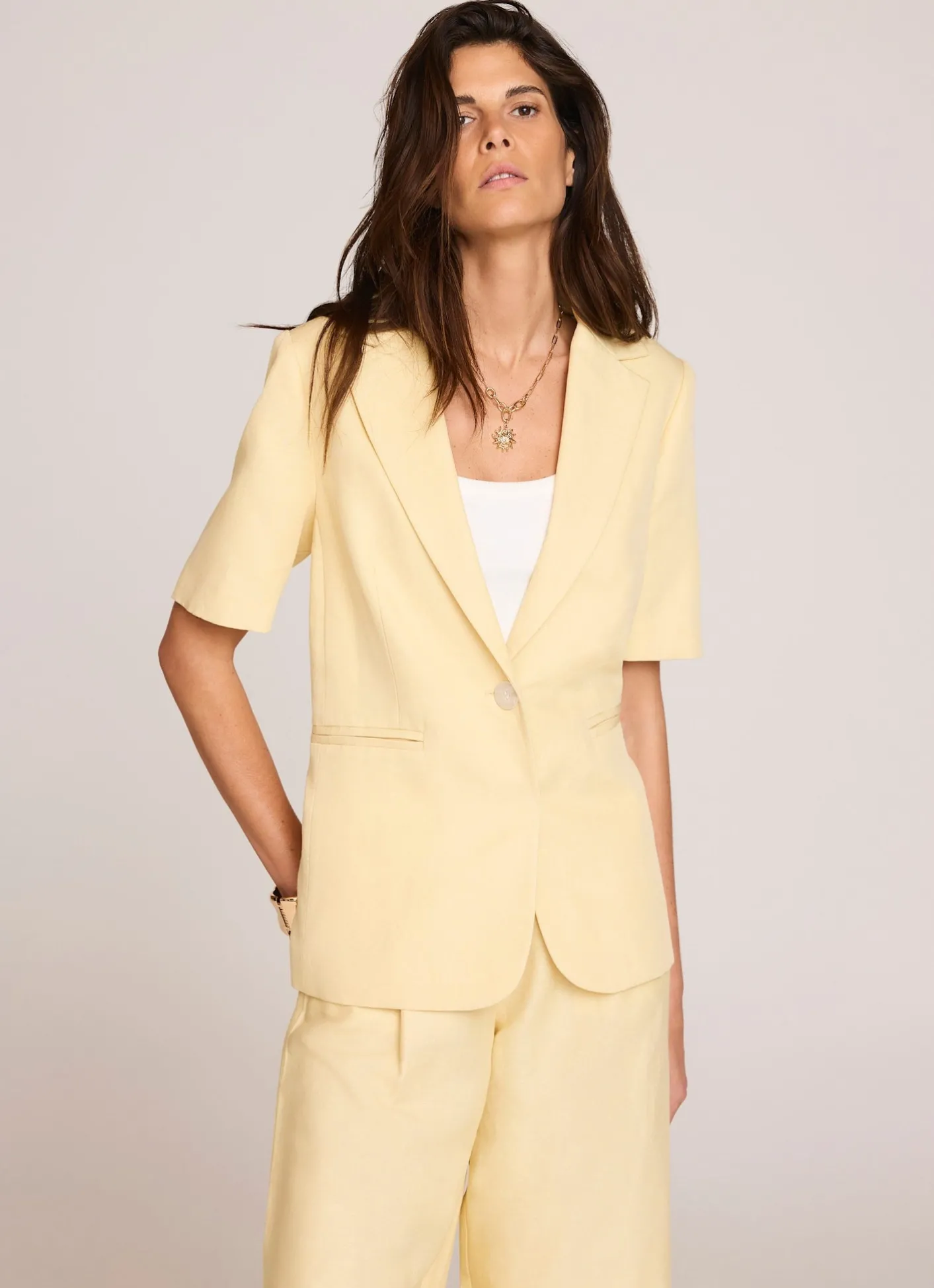 Best Linen Blend Short Sleeve Blazer Jackets