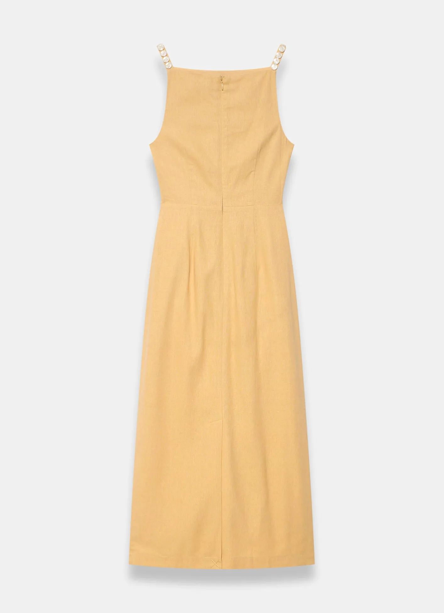 Sale Linen Blend Wrap Midi Dress Summer Dresses|Midi Dresses