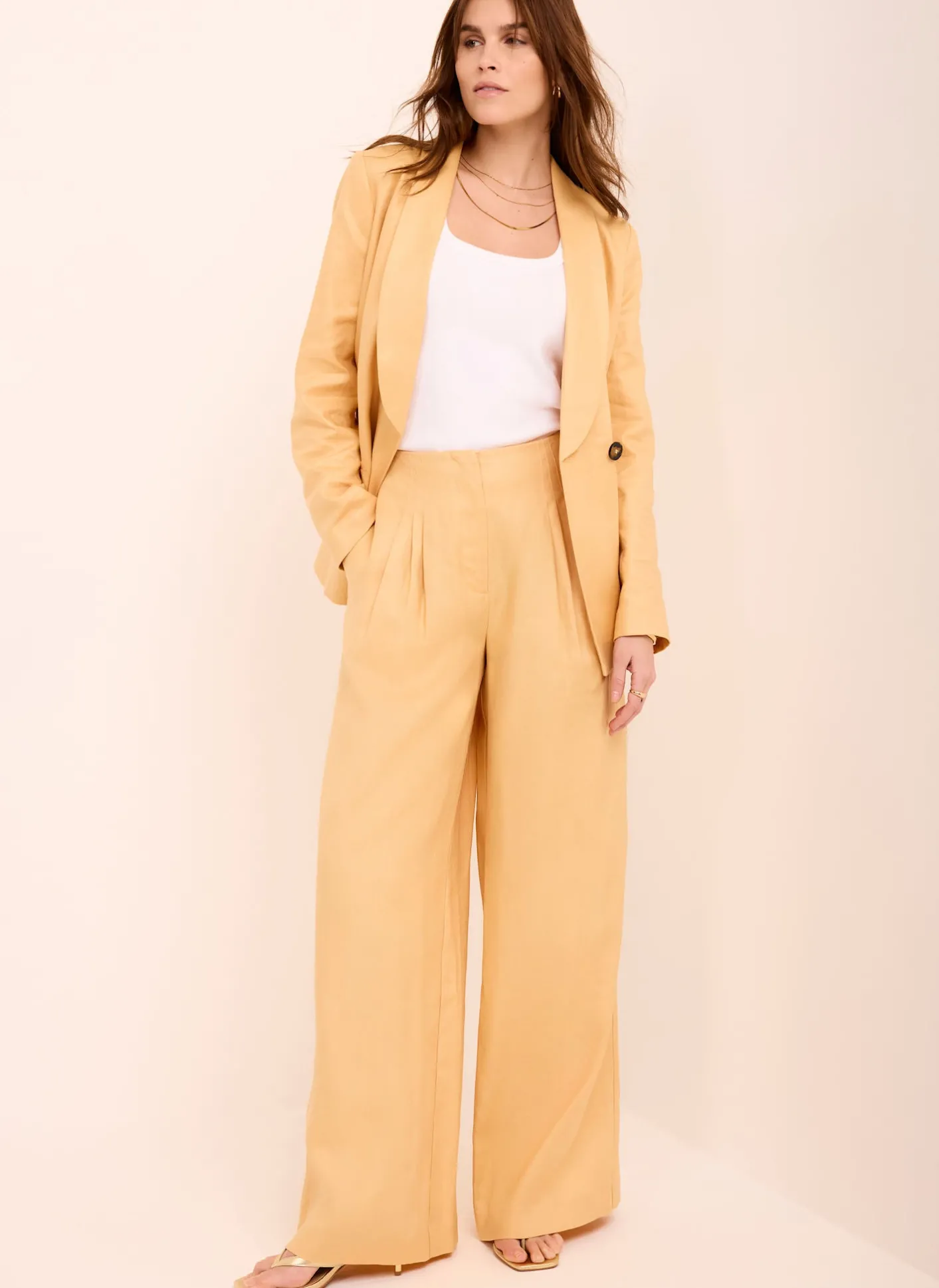 Online Ramie Wide Leg Trousers Wide Leg Trousers|Trousers