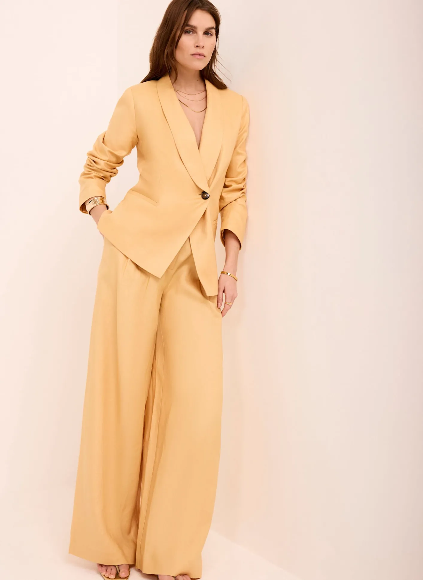 Online Ramie Wide Leg Trousers Wide Leg Trousers|Trousers