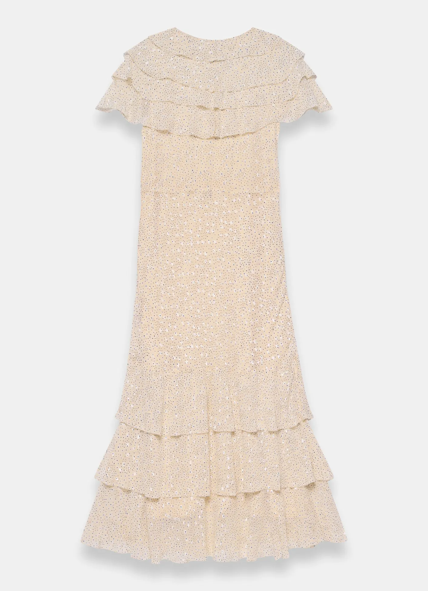 Ruffle Print Midi Dress Midi Dresses|Printed Dresses